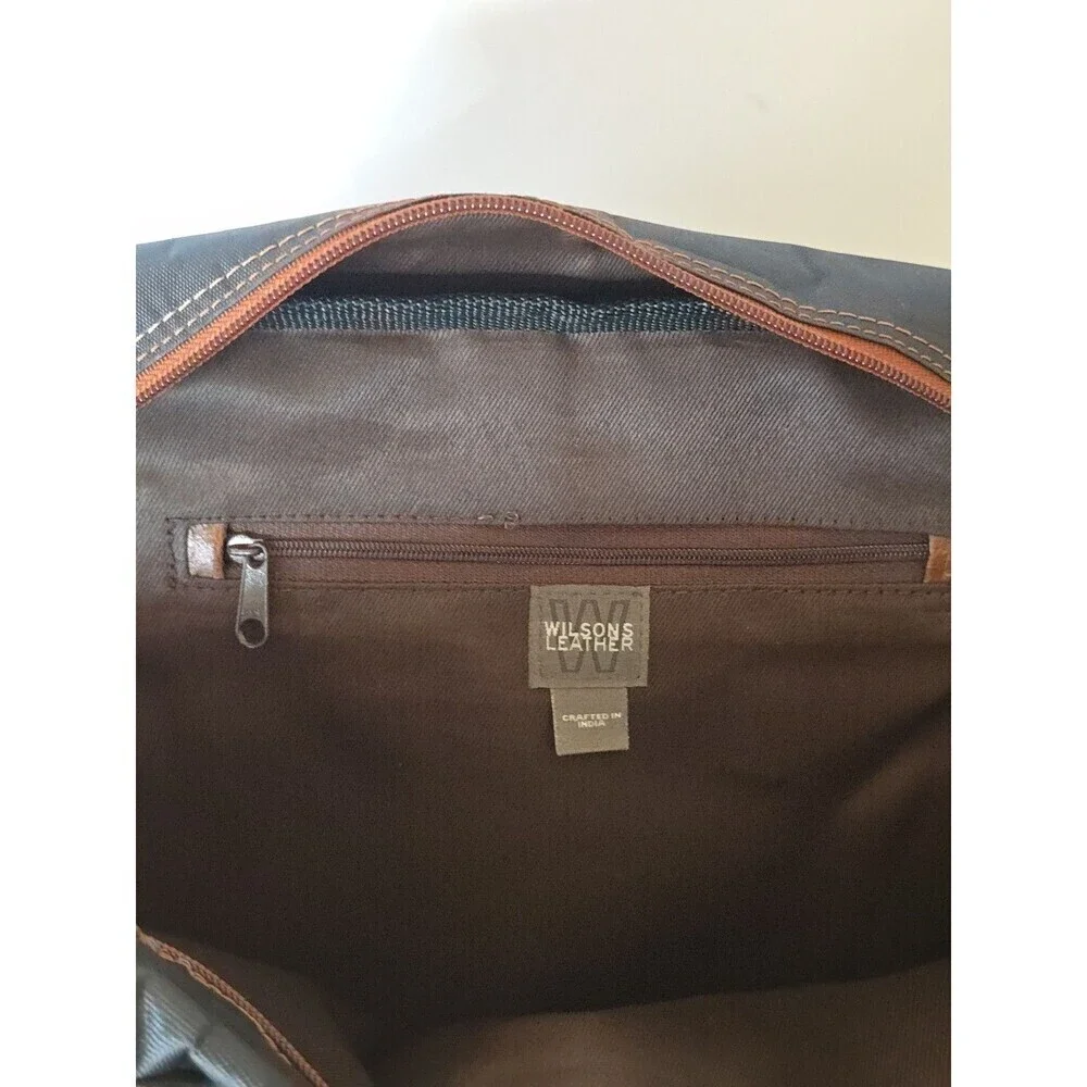 Wilson Leather Brown Backpack Rucksack Multi Pocket Laptop Travel Bag